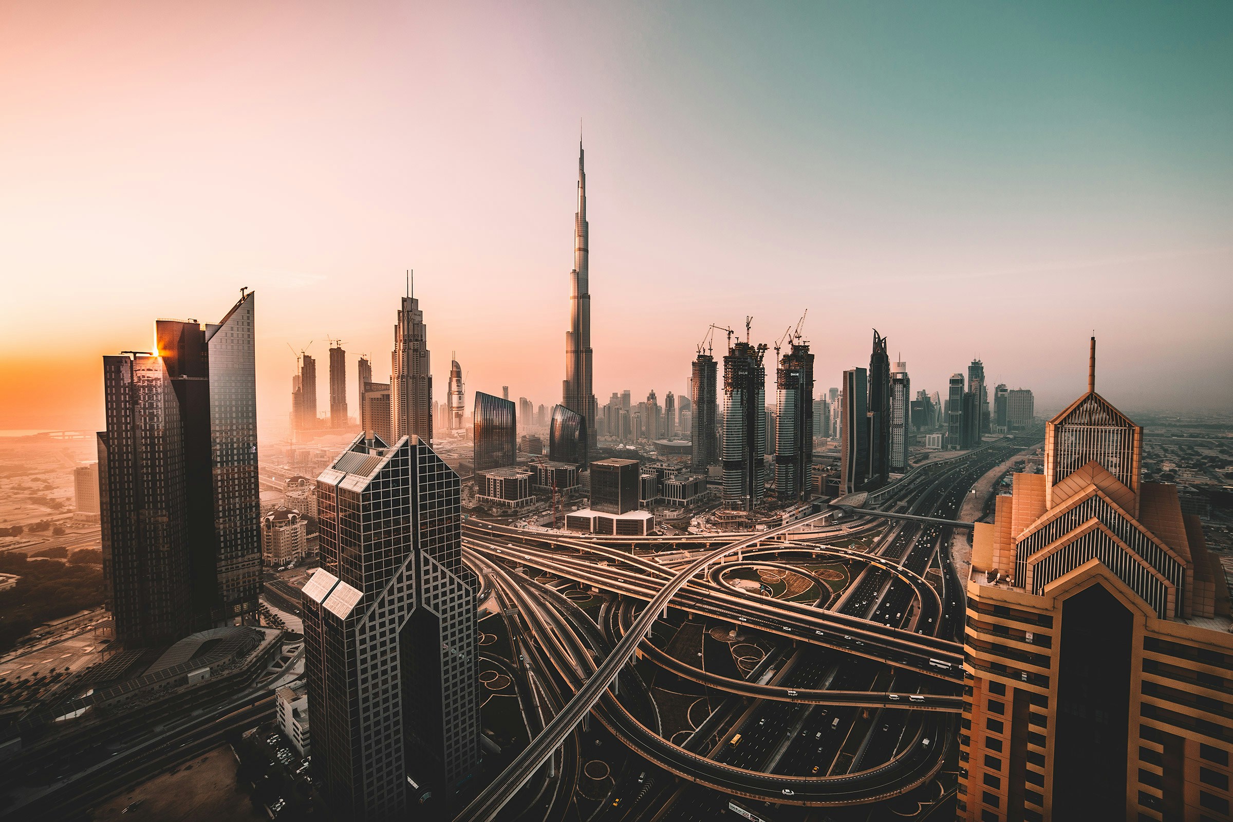 Dubai modern skyline and business district